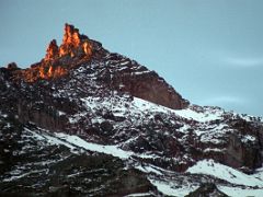07B Point Lenana Close Up At Sunrise From Shipton Camp On The Mount Kenya Trek October 2000
